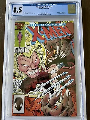 Buy Uncanny X-Men #213 (Jan 1987) CGC 8.5, Just Graded. Wolverine Vs Sabretooth • 50.48£