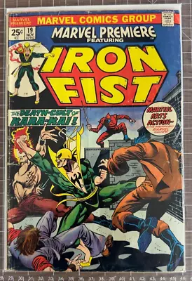 Buy Iron Fist  #19 Nov 1974 Marvel Premiere Kara-Kai 1st Colleen Wing 2.0-3.0 • 15.52£