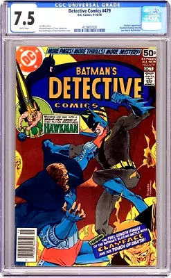 Buy Detective #479  DC    1978    Graded 7.5 By CGC   1st Appearance Of Fadeaway Man • 41.16£