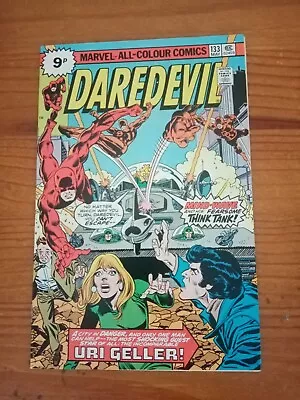 Buy MARVEL COMICS DAREDEVIL VOL 1 #133 MAY 1976. UK 9p C/P VARIANT. URI GELLER. NM • 24.99£