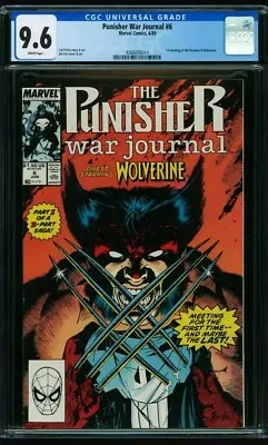 Buy Punisher War Journal #6 Cgc 9.6 White Pages 1989, 1st Meeting Punisher Wolverine • 85£