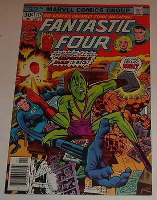 Buy Fantastic Four #176 Impossible Man Cool Cover George Perez Nice 9.0 1976 • 11.13£