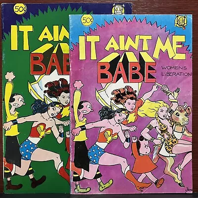 Buy LOT Of 2 It Aint Me Babe 1st & 2nd Print 1970 Trina Robbins Women’s Liberation👀 • 155.32£