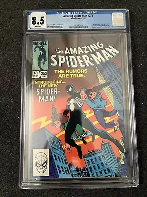 Buy Amazing Spider-Man 252 CGC 8.5 First Black Suit In ASM White Pages • 270£