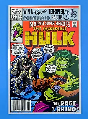 Buy Marvel Super Heroes The Incredible Hulk #105 Newsstand (1981) High Grade NM🔥 • 15.49£