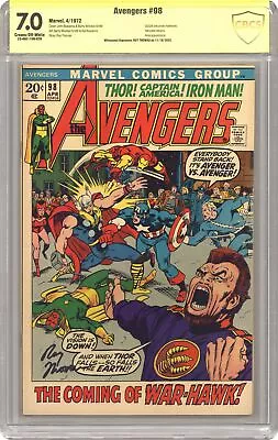 Buy Avengers #98 CBCS 7.0 SS Roy Thomas 1972 23-0AE1106-028 • 155.32£