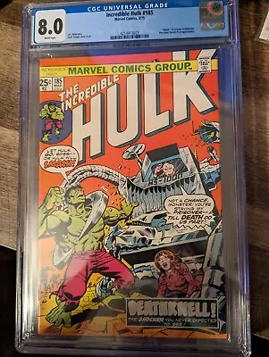 Buy Incredible Hulk 185, CGC 8.0 WP • 42.71£