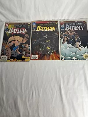 Buy Batman Detective Lot Of 3 #659,662,663 DC (1993) Knightfall 1st Print Comics • 3.88£