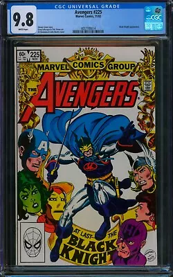 Buy Avengers #225 ❄️ CGC 9.8 WHITE Pages ❄️ BLACK KNIGHT Cover! Marvel Comic 1982 • 115.71£