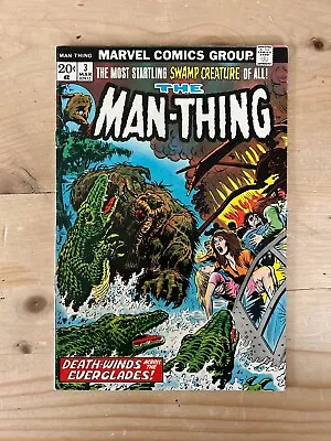 Buy THE MAN-THING #3 MARVEL COMICS 1974 First Appearance Of Foolkiller Bag & Boarded • 47.95£
