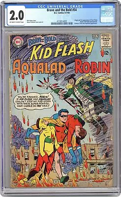 Buy Brave And The Bold #54 CGC 2.0 1964 4118014005 1st App. And Origin Teen Titans • 217.45£