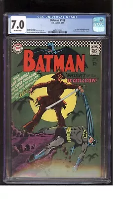 Buy Batman 189 CGC 7.0 1st Silver Age Appearance Of Scarecrow 1967 • 582.45£