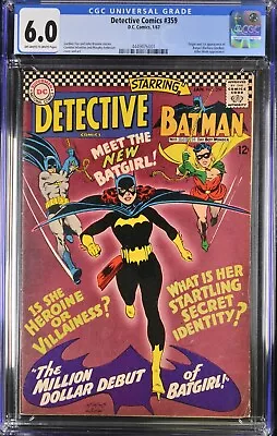 Buy DETECTIVE COMICS #359 (1967) CGC 6.0 OW/W - Origin & 1st App. Batgirl - New Slab • 815.43£