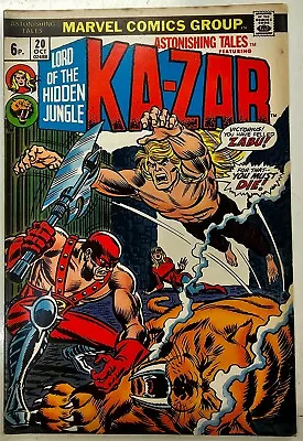 Buy Bronze Marvel Comic Astonishing Tales Key Issue 20 High Grade VG Ka-Zar • 3.20£