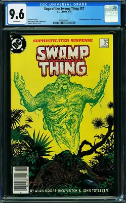 Buy Saga Of The Swamp Thing #37 CGC 9.6 1985 1st John Constantine NEWSSTAND N2 37 Cm • 764.96£
