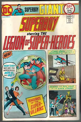 Buy Superboy Legion Of Super-Heroes 208  Giant  Legion Of Super-Villains DC  Gd 1975 • 3.07£