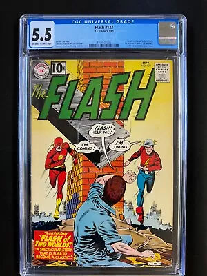 Buy FLASH #123  CGC 5.5  - 1st G.A. Flash/Origin - EXCEL Registration W/Clean Colors • 1,157.15£