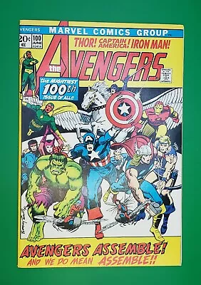 Buy Avengers #100 Vol 1 Marvel 🔑 All Past Avengers Appear 1972 VF/VF+ • 112.61£