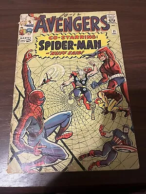 Buy Avengers #11, 1964, 2nd Appearance Of Kang, Spider-Man, Marvel • 38.83£