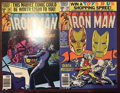 Buy Iron Man #138 & #139 - VF (8.0) 1980 -2 Book Lot -Newsstand Copies - Dreadnought • 15.53£