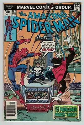 Buy Amazing Spiderman 162 Vs The Punisher & Nightcrawler Marvel Comics 1976 GD Good- • 11.66£
