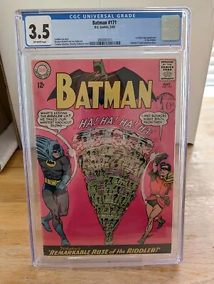 Buy Batman #171 May 1965. DC. 3.5 CGC. 1ST Silver Age App Of The Riddler • 400£