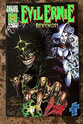 Buy Evil Ernie  #1 Revenge!  2x Signed Steven Hughes / Brian Pulido 1992 NM • 81.54£