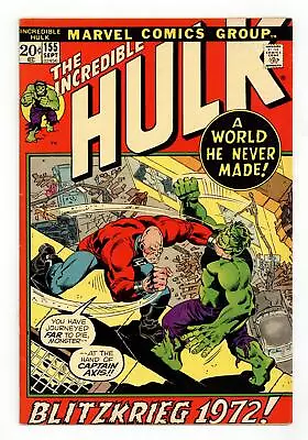 Buy Incredible Hulk #155 FN- 5.5 1972 Low Grade • 8.93£