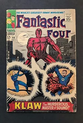 Buy Fantastic Four #56 Marvel Comics 1966 Stan Lee Jack Kirby Very Good • 15.53£