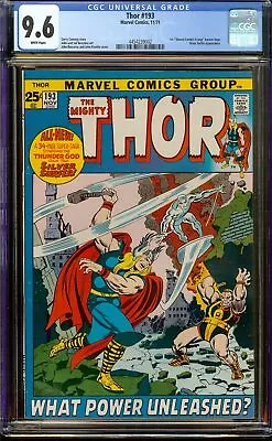 Buy Thor #193 CGC 9.6 WHITE Pages Marvel Comics 1971 - Silver Surfer Appearance • 619.73£