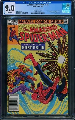 Buy Amazing Spider-Man #239 CGC 9.0 ⭐ 75¢ CANADIAN PRICE VARIANT ⭐ Hobgoblin 1983 • 100.18£