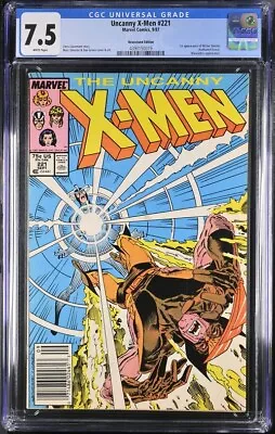 Buy Uncanny X-Men #221 CGC 7.5 Newsstand 1st App Mister Sinister  White Pages 1987 • 42.71£