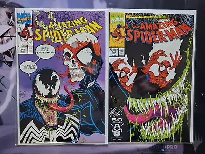 Buy The Amazing Spider-Man #346 (1991) + ASM 347!, 2 Iconic Erik Larsen Covers! NM!! • 46.68£