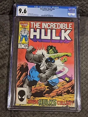 Buy INCREDIBLE HULK #326 CGC 9.6 Green Hulk Vs Gray Hulk Marvel Comics 1986 NM+ • 79.57£