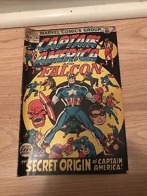 Buy Marvel Comics Captain America And Falcon #155 ORIGIN RETOld LOW GRADE STAINING • 10.09£