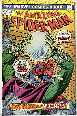 Buy Amazing Spider-Man #142 Mysterio! John Romita Cover Art! Marvel 1975 • 11.64£