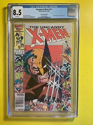 Buy X-Men #211 1st Appearance Marauders Newsstand Variant CGC 8.5 Marvel 1986. • 62.12£