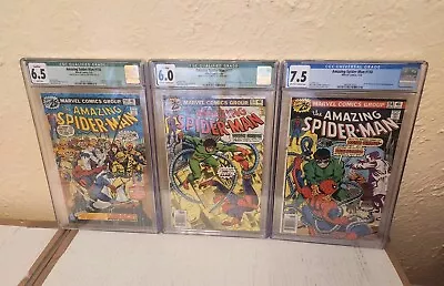Buy The Amazing Spider-Man #156 #157 #158 CGC Graded Marvel 1976 Comic Book Run Lot • 100.95£