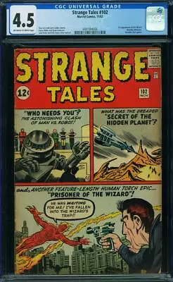 Buy Strange Tales #102 (Marvel, 1962) CGC 4.5 - 1st WIZARD • 208.91£