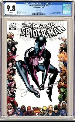 Buy Marvel AMAZING SPIDER-MAN 2009 #603 70th Anniversary Frame VARIANT CGC 9.8 Rare • 232.97£