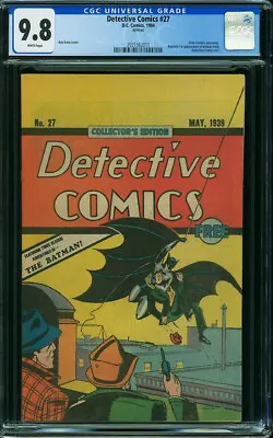 Buy Detective Comics #27 CGC 9.8 1984 1st Batman! Oreo Reprint! WHITE P2 311 Cm • 194.11£