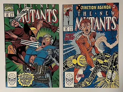 Buy New Mutants #93 & 95 (Marvel 1990) Cable Vs Wolverine VF/NM • 8.50£