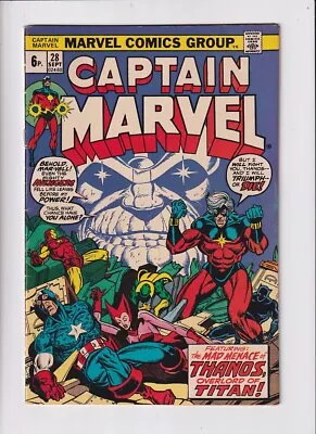 Buy Captain Marvel (1968) #  28 UK Price (5.0-VGF) (630515) Thanos 1973 • 31.50£