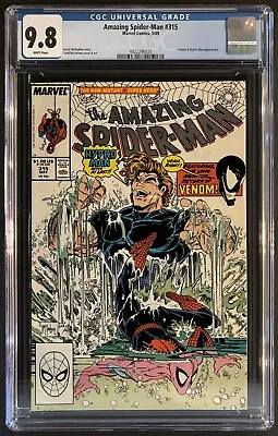 Buy Amazing Spider-man #315 Cgc 9.8 White Pages Marvel Comics 1989 First Venom Cover • 155.31£