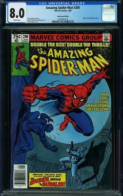 Buy AMAZING SPIDER-MAN  #200  CGC  VF8.0  White Pages; Newsstand!    4340997018 • 35.72£