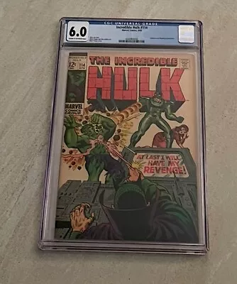 Buy Incredible Hulk 114 Cgc 6.0 Marvel 1969 Sandman￼ • 34.17£