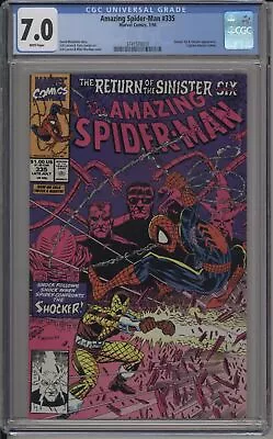 Buy Amazing Spider-man #335 - Cgc 7.0 - Sinister Six - Shocker - Captain America • 38.82£