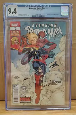 Buy Avenging Spider-Man #9 CGC 9.4 NM 1st Appearance Carol Danvers As Captain Marvel • 100£