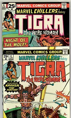 Buy Marvel Chillers # 4,6 (6.5) 1976 Tigra The Were-Woman Krazen Red Wolf App. 🚚 • 9.72£