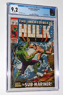 Buy The Incredible Hulk #118 CGC 9.2 KEY * Hulk Vs Namor * Trimpe/Lee Art/Story • 174.74£